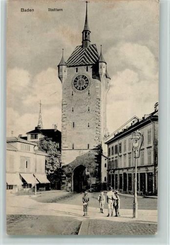 Baden 1913 Stadtturm