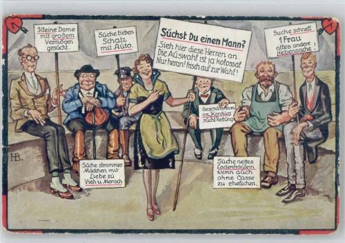 Nr. 282 - Suche Frau oder Mann... Schilder -