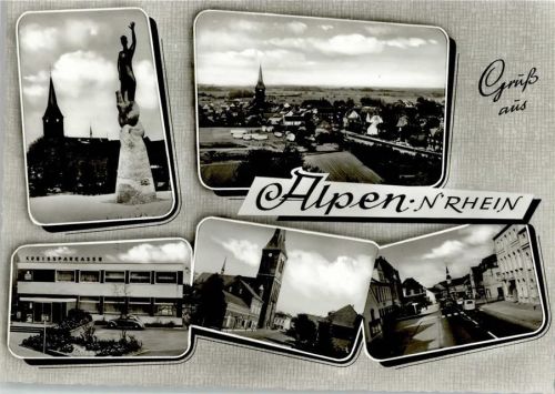 Alpen Ortsansichten Denkmal Kirche Kreissparkasse Mehrfachaufnahme