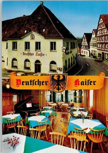 Pfullendorf Gasthof Deutscher Kaiser Innenaufnahme Gastraum Klavier 2-Bildaufnahme
