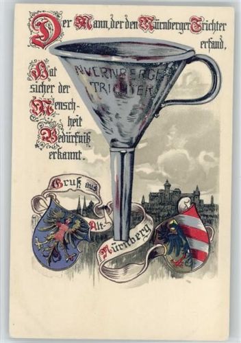 Nürnberger Trichter Litho AK