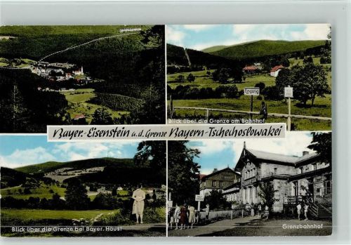 Bayr. Eisenstein a.d. Grenze Bayern-Tschechoslowakei, 4 versch. Abb.