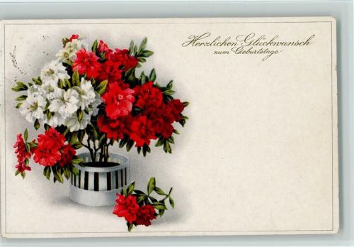 1924 Serie 2436 Geburtstag - Blumenübertopf