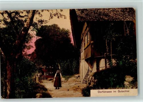 Gutach Dorfstrasse im Gutachtal 1907 AK