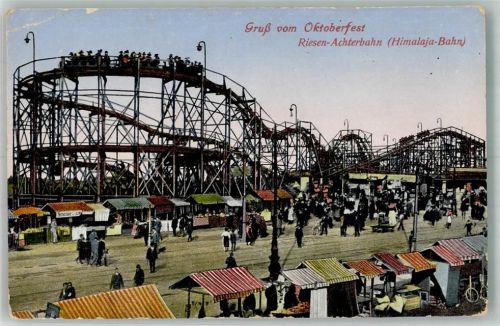 München Riesen-Achterbahn Himalaja-Bahn Verlag Franz Josef Huber Nr. 5585