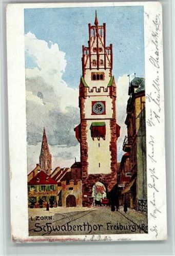 Freiburg Schwabentor 1902 AK