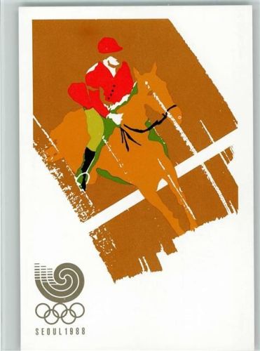 Japan Seoul 1988 - Reiten - Künstlerkarte