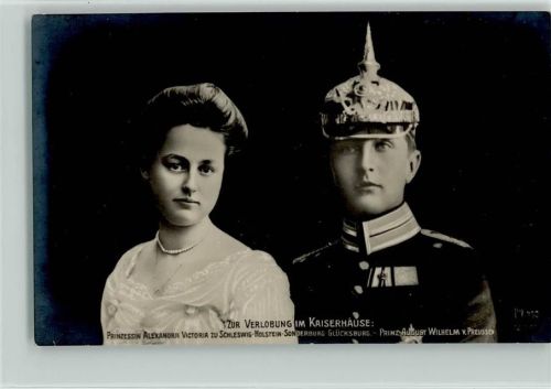 Verlobungspaar Prinz August Wilhelm Foto AK