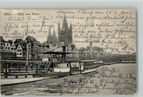 Köln Stadt Raddampfer Deutschland 1904 AK
