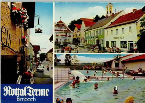 Birnbach Rottal Terme Schwimmbad Ortsansicht Geschäft Englbert Hölzl 3-Bildaufnahme