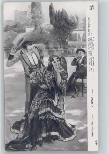 Nr. 148 Salon 1911 Flirt in Andalusien
