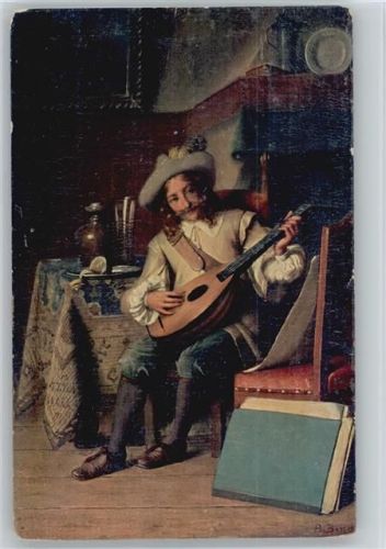 T.S.N. Serie 595 No 2 AK Lautenspieler - sign Binder