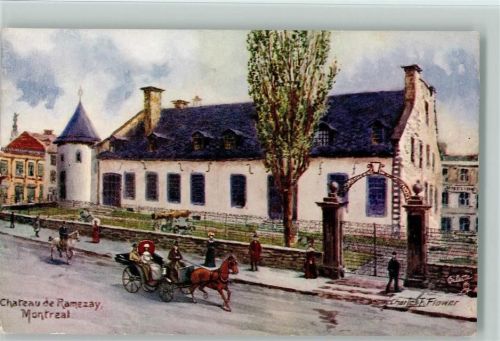 Tucks Oilette Serie Montreal Nr. 7385 Chateau de Ramezay , sign Charles Flower
