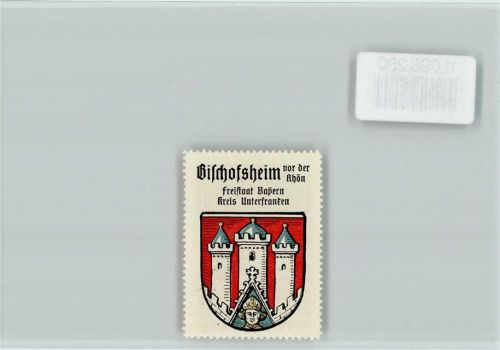 Bischofsheim Vignette Wappen Kaffee Hag ca 1920-1940