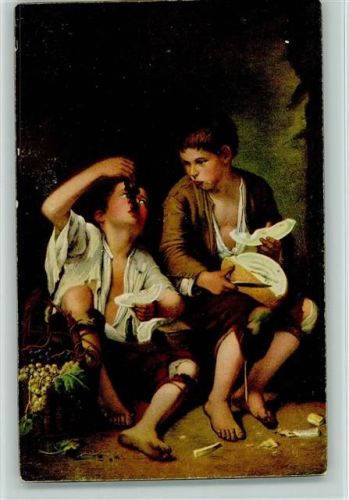 29979 Gemälde von Murillo - Melonenesser, Kinder