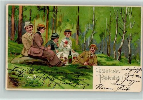 Picknick im Walde 1904 AK