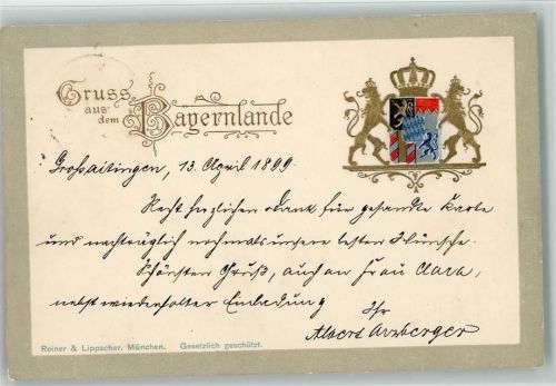Gruss aus dem Bayernlande 1902 AK