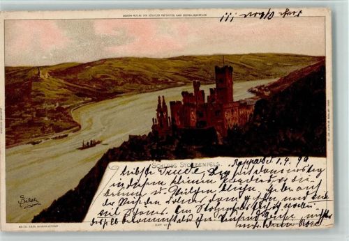 Serie der Rhein - Schloß Stolzenfels, litho 1899 AK