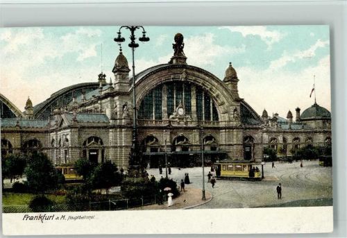 Frankfurt Straßenbahn, Hauptbahnhof ca 1912 AK