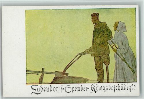 Karte Nr. 1 Spende - Kriegsbeschädigter signiert