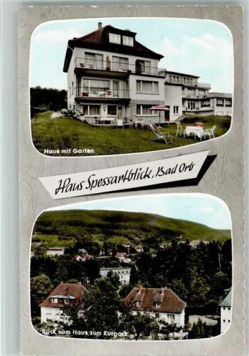 Bad Orb Haus Spessartblick mit Garten Blick vom Haus zum Kurpark