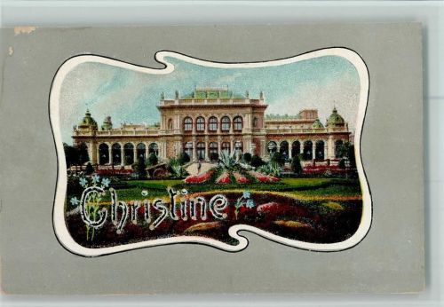 Verlag Edgar Schmidt, Dresden Serie 1515 Dess. 92 - Namen auf Ansichtskarten "Christine" AK Jugendstil-