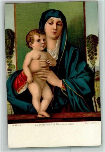 Nr. 29871 - Gemälde von Bellini - Madonna und Bambino , christliches AK