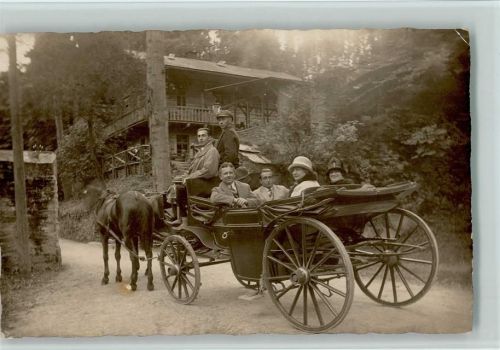 Kutschfahrt Ausflug 1926 Foto AK