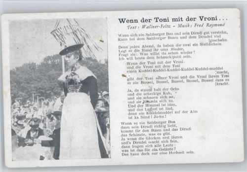 Franke Nr. 57 AK Wenn der Toni mit der Vroni Musik: Raymond - Trachten