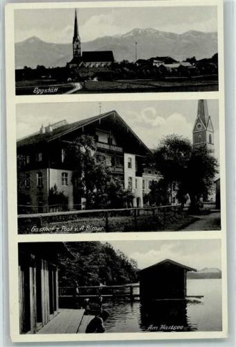 83125 W8201 Eggstätt , Kr Rosenheim, Oberbay - Kirche Gasthaus zur Post Hartsee