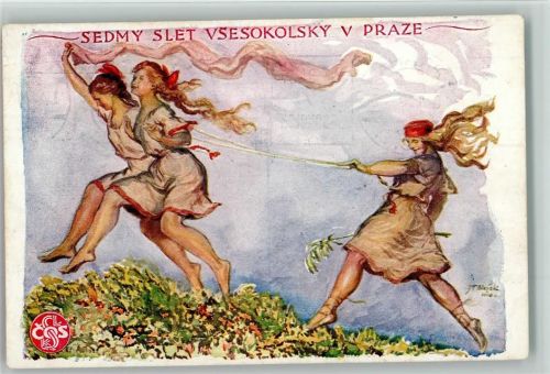 sign Blatzka - CSSR 1920 Sedmy Slet Vsesokolsky V Praze - Frauen Sport