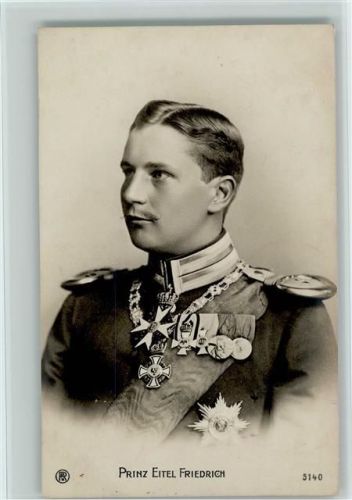1915 Prinz Eitel Friedrich in Uniform mit Orden Foto AK