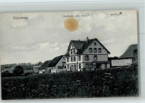 75323 W7547 Aichelberg , Kr Calw 1907 - Gasthaus zur Sonne , Photographie Hofmann - Fleck Bildseite
