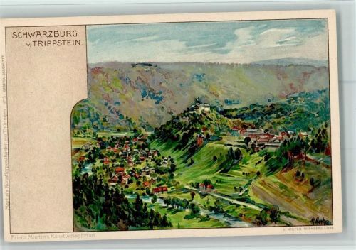 Schwarzburg 1898 sign Merker - Martins Kunstverlag Nr. 15 AK