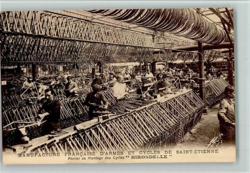 Saint-Etienne Waffen - und Fahrradfabrik - Manufacture Francaise D`Armes et Cycles, Atelier de Montage des Fahrrades Hirondelle - gute Erhaltung AK