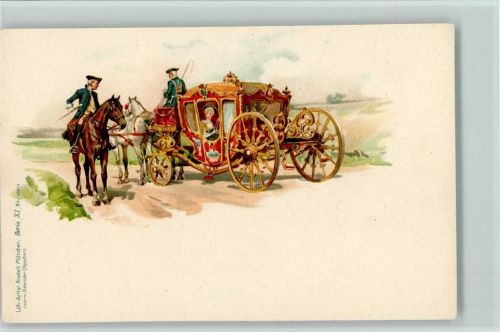 Prunk-Kutsche Litho Artist Anstalt Serie XI - 1900 AK