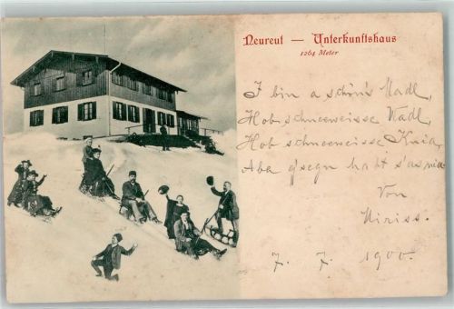 Neureuthaus 1900 - Rodler Winter
