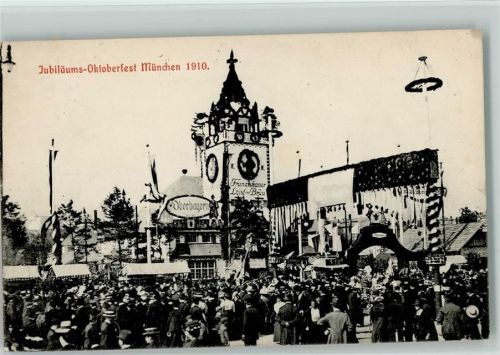 Jubiläums Oktoberfest 1910 AK Franziskaner Bierhalle