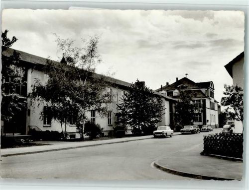 Eppelheim 1969 Schule - Straßenbild mit Autos, VW , gute Erhaltung AK