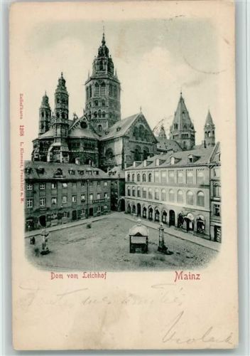 Mainz Dom vom Leichhof Reliefkarte