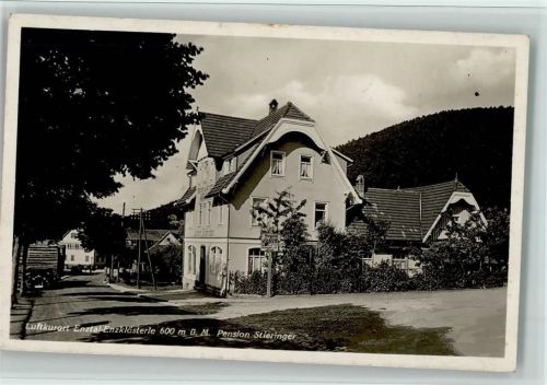 75337 W7546 Enzklösterle 1924 Foto AK Pension Stieringer, AK