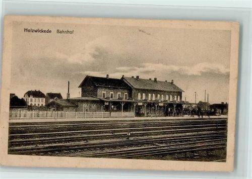 W4755 Holzwickede Bahnhof , gute Erhaltung AK Bahnhof 1917