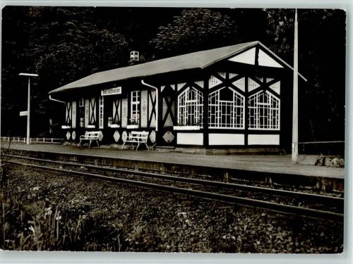 Bad Salzhausen 1967 Bahnhof, gute Erhaltung AK
