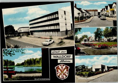 Walldorf Rathaus Haydnstraße Ehrenmal Neutra-Bungalows Bruchwiesensee Wappen Mehrfachaufnahme
