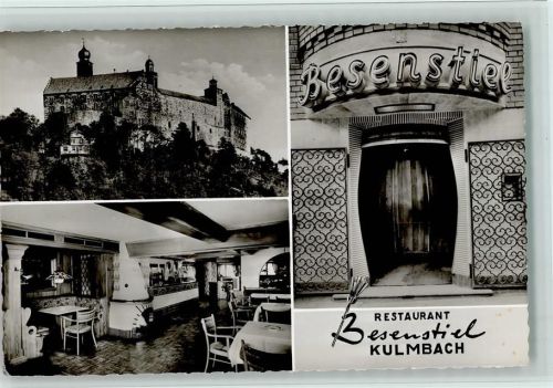 Kulmbach Restaurant Besenstiel mit Innenansicht, sehr gute Erhaltung AK