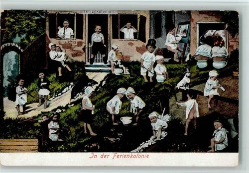 Babys in der Ferienkolonie 1900 Serie 152 AK
