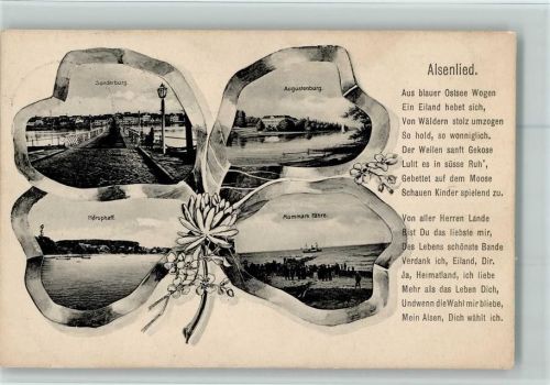 1908 Bilder im großen Kleeblatt , Mummark Fähre und Alsenlied