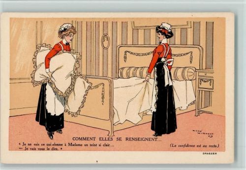 sign Rene Vincent - Creme Malaceine - Dienstmädchen, Zimmermädchen, gute Erhaltung AK Werbung Lithographie / Künstlerkarte