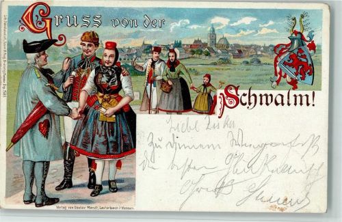 Gruss von der Schwalm - Wappen, Verlag Brüning 7683 AK