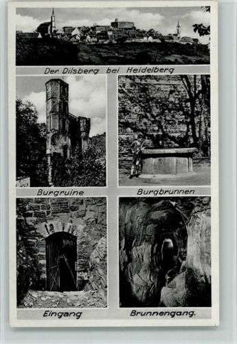 Dilsberg Ortsansicht Burgruine Burgbrunnen Eingang Brunnengang Mehrfachaufnahme